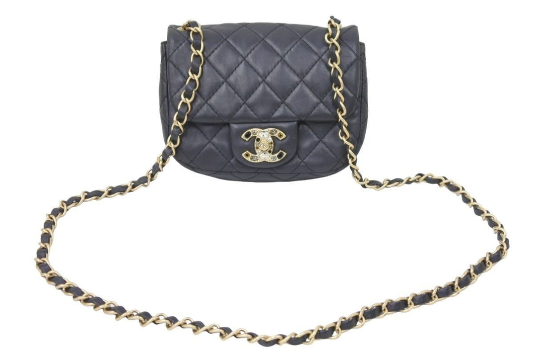 CHANEL シャネル ショルダーバッグ チェーンショルダーバッグ ミニマトラッセ ビジューココマーク金具 14683190 中古 48212