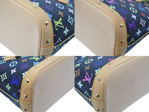 極美品 LOUIS VUITTON ルイヴィトン モノグラムマルチ ハンドバッグ アルマ M92646 ブラック マルチ ゴールド金具 中古 48261