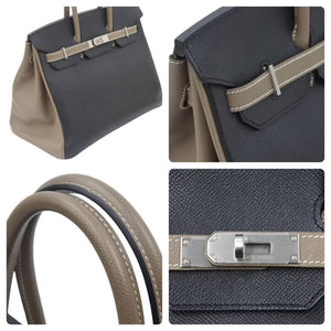 極美品 HERMES エルメス BIRKIN バーキン35 SPO スペシャルオーダー ブラック エトュープ ハンドバッグ □Q刻印 中古 48265