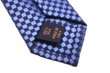 Load image into Gallery viewer, LOUIS VUITTON ルイ・ヴィトン クラヴァット マイクロダミエ 8CM シルク 100％ マリーヌ ブルー ネイビー MR0198 中古 48287