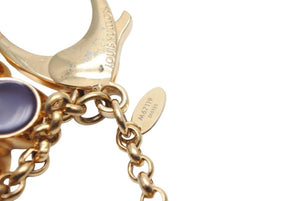 LOUIS VUITTON ルイヴィトン バッグチャーム アクセサリー フルール ドゥ モノグラム M67119 GP ゴールド 良品 中古 48290