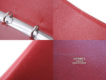 Load image into Gallery viewer, HERMES エルメス 手帳カバー ヴァ―エプソン ヴァーミリオン KRASE シルバー金具 美品 中古 48321