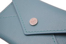 Load image into Gallery viewer, 極美品 TIFFANY&amp;Co. ティファニー カードケース ティファニーブルー 名刺入れ 小物 シルバー金具 ロゴ レザー 中古 48391