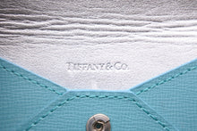 Load image into Gallery viewer, 極美品 TIFFANY&amp;Co. ティファニー カードケース ティファニーブルー 名刺入れ 小物 シルバー金具 ロゴ レザー 中古 48391
