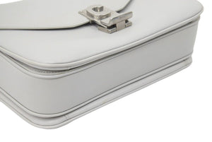 CELINE セリーヌ C ミディアム チェーン ショルダーバッグ グレー カーフスキン シルバー金具 187253BFB08GC 良好 中古 48394