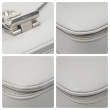 Load image into Gallery viewer, CELINE セリーヌ C ミディアム チェーン ショルダーバッグ グレー カーフスキン シルバー金具 187253BFB08GC 良好 中古 48394