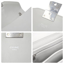 Load image into Gallery viewer, CELINE セリーヌ C ミディアム チェーン ショルダーバッグ グレー カーフスキン シルバー金具 187253BFB08GC 良好 中古 48394