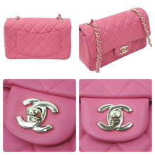 Load image into Gallery viewer, CHANEL シャネル ショルダーバッグ ピンク ラムスキン ミニマトラッセ ゴールド金具 22326992 中古 48403