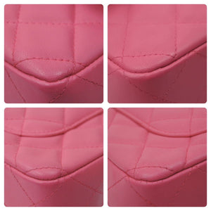 CHANEL シャネル ショルダーバッグ ピンク ラムスキン ミニマトラッセ ゴールド金具 22326992 中古 48403