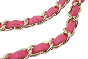 CHANEL シャネル ショルダーバッグ ピンク ラムスキン ミニマトラッセ ゴールド金具 22326992 中古 48403