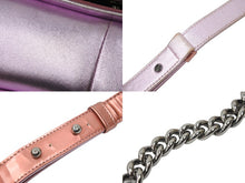 Load image into Gallery viewer, CHANEL シャネル ショルダーバッグ ボーイシャネル 19番台 ピンク パープル パテント 美品 中古 48409