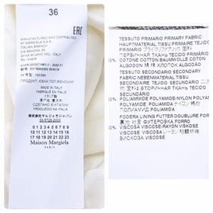 MARTIN MARGIELA マルタンマルジェラ パンツ 22AW S31MA0350 コットン ポリアミド ビスコース ホワイトブラック 36 美品 中古 48450