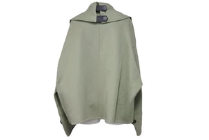 LOEWE ロエベ ダブル ショート ジャケット 21SS レディース S359338XAV ウール カシミヤ グリーン ブラック 34 美品 中古 48451