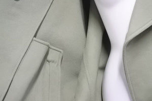 LOEWE ロエベ ダブル ショート ジャケット 21SS レディース S359338XAV ウール カシミヤ グリーン ブラック 34 美品 中古 48451