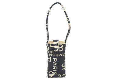 CHANEL シャネル バイシーロゴ スマホケース ブラック ホワイト 小物入れ ハンドバッグ 良好 中古 48459