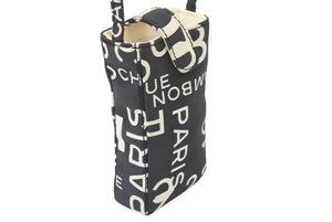 CHANEL シャネル バイシーロゴ スマホケース ブラック ホワイト 小物入れ ハンドバッグ 良好 中古 48459