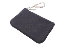 Load image into Gallery viewer, LOUISVUITTON ルイヴィトン ポシェットクレ 小銭入れ コインケース キーケース ミニ財布 M93549 ブラック ブラウン 美品 中古 48468