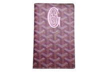 Load image into Gallery viewer, 極美品 GOYARD ゴヤール 手帳カバー パスポートケース 普段使い A6サイズ 赤 紫 レッド パープル 中古 48490
