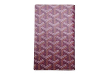 Load image into Gallery viewer, 極美品 GOYARD ゴヤール 手帳カバー パスポートケース 普段使い A6サイズ 赤 紫 レッド パープル 中古 48490