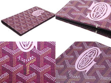 Load image into Gallery viewer, 極美品 GOYARD ゴヤール 手帳カバー パスポートケース 普段使い A6サイズ 赤 紫 レッド パープル 中古 48490