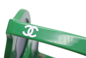 新品同様 CHANEL PHARRELL シャネル ファレル サングラス カプセルコレクション 19ss round sunglasses グリーン 中古 48505