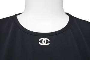 CHANEL シャネル 半袖Ｔシャツ チビT クロップド ココマーク PO5010VO3909 94305 95P ナイロン ブラック 42 美品 中古 48509