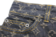 Load image into Gallery viewer, LOUISVUITTON ルイヴィトン デニム ジーンズ パンツ モノグラムデニム ブラック RM052B WHPA10CF7 サイズ38 美品 中古 48548