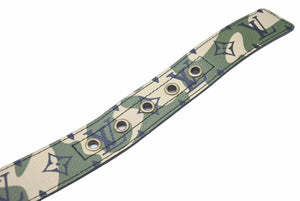 LOUIS VUITTON ルイヴィトン サンチュール モノグラモフラージュ ベルト カモフラ 90サイズ 村上隆 M9646U 美品 中古 48576