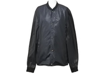 Load image into Gallery viewer, CHROMEHEARTS クロムハーツ FLURIES JRD ナイロンジャケット クロスボタン シルバー925 レザー ブラック サイズL 美品 中古 48579