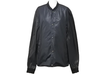 CHROMEHEARTS クロムハーツ FLURIES JRD ナイロンジャケット クロスボタン シルバー925 レザー ブラック サイズL 美品 中古 48579