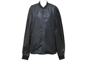 CHROMEHEARTS クロムハーツ FLURIES JRD ナイロンジャケット クロスボタン シルバー925 レザー ブラック サイズL 美品 中古 48579
