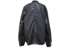CHROMEHEARTS クロムハーツ FLURIES JRD ナイロンジャケット クロスボタン シルバー925 レザー ブラック サイズL 美品 中古 48579