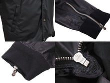 Load image into Gallery viewer, CHROMEHEARTS クロムハーツ FLURIES JRD ナイロンジャケット クロスボタン シルバー925 レザー ブラック サイズL 美品 中古 48579