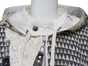 LOUIS VUITTON ルイヴィトン ジャケット ライトニングルレックスフーデッド 21SS 38 ホワイト ゴールド RW211B 美品 中古 48589