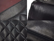Load image into Gallery viewer, 極美品 CHANEL マトラッセWフラップチェーンショルダー 7番台 25 ショルダーバッグ ブラック×シルバー金具 レザー 中古 48600