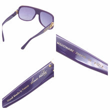 Load image into Gallery viewer, 初期 極美品 LOUIS VUITTON ルイヴィトン ミリオネア サングラス 61□15 Z0097E パープル ゴールド アイウェア 48607