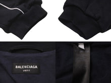 Load image into Gallery viewer, BALENCIAGA バレンシアガ スポーツアイコン ジップアップトラックジャケット ブラック コットン サイズ2 697954 美品 中古 48611