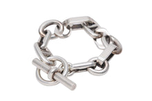 Load image into Gallery viewer, 超稀少 HERMES エルメス AREA アリア シルバー ブレスレット GM サイズ シェーヌダンクル マルジェラ期 中古 48650