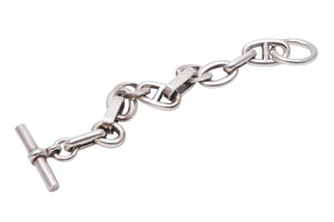 超稀少 HERMES エルメス AREA アリア シルバー ブレスレット GM サイズ シェーヌダンクル マルジェラ期 中古 48650