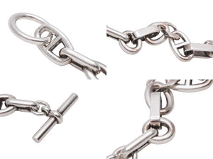 超稀少 HERMES エルメス AREA アリア シルバー ブレスレット GM サイズ シェーヌダンクル マルジェラ期 中古 48650
