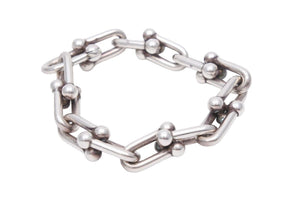 TIFFANY&CO. ティファニー ハードウェア ラージ リンク ブレスレット アクセサリー U05935 シルバー925 64.1g 中古 48651