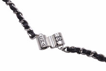 Load image into Gallery viewer, 新品同様 CHANEL シャネル エアポッツ チェーン ショルダー ネックレス シルバー ブラック ココマーク B21 中古 48664