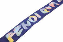 Load image into Gallery viewer, FENDI フェンディ トゥイリーツイリースカーフ シルク ネイビー マルチカラー ユニセックス 美品 中古 48673
