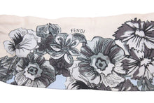 Load image into Gallery viewer, FENDI フェンディ スカーフ ツイリー 花柄 フラワー シルク ロゴ ロング レディース ブルー 中古 48677