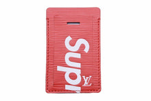 Load image into Gallery viewer, 極美品 LOUIS VUITTON×Supreme ルイ・ヴィトン×シュプリーム ネームタグ レッド エピレザー M67726 中古 48686