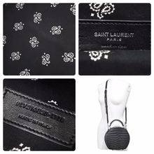 Load image into Gallery viewer, SAINT LAURENT サンローラン クロコ型押し ２WAY ドラム ハンドバッグ ブラック ショルダーバッグ ロゴ 美品 中古 48689