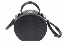 Load image into Gallery viewer, SAINT LAURENT サンローラン クロコ型押し ２WAY ドラム ハンドバッグ ブラック ショルダーバッグ ロゴ 美品 中古 48689