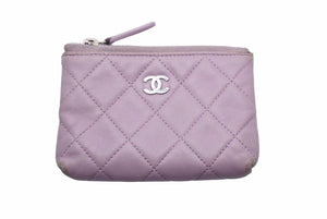 CHANEL シャネル コインケース カードケース コンパクト財布 小銭入れ パープル ココマーク 16788424 中古 48740