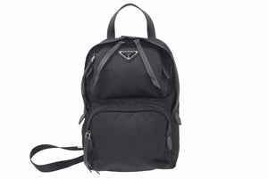 PRADA プラダ ウエストバッグ・ボディバッグ 斜め掛けバッグ ユニセックス シルバー金具 1BZ026 中古 48744
