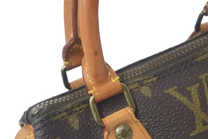 LOUIS VUITTON ルイヴィトン ミニスピーディ ハンドバッグ モノグラム ブラウン レザー M41534 美品 中古 48749